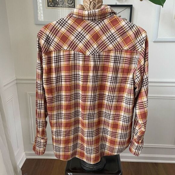 Wrangler Western Style Snap Front Plaid Flannel XL - Picture 6 of 7